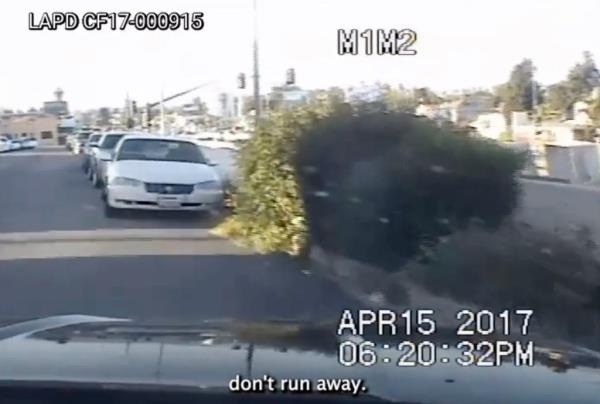 Dashcam footage of a street