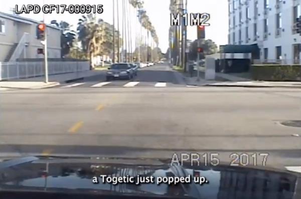 dashcam footage of a street